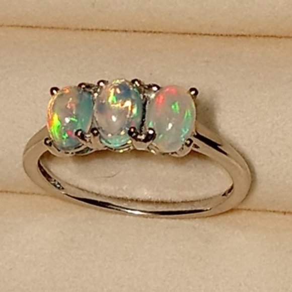 Jewelry - Stunning triple Welo Opal ring !  40% off is applied